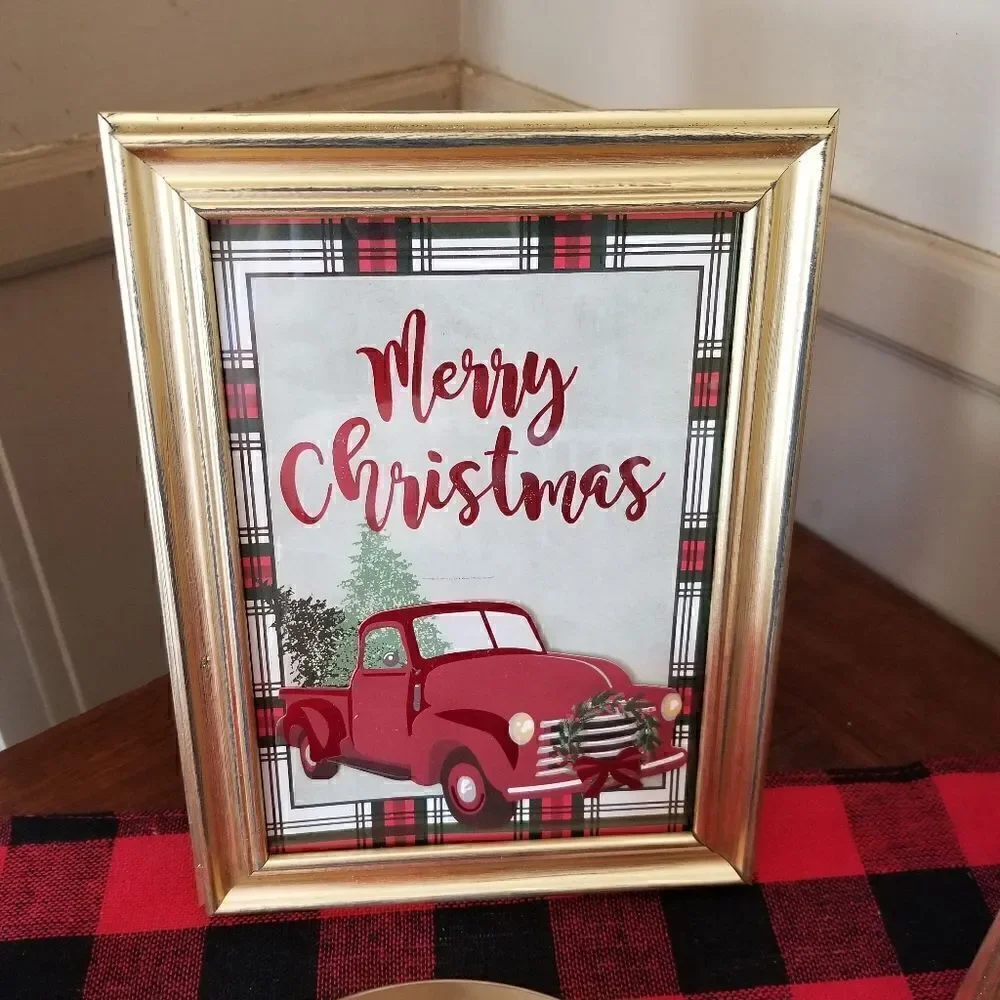 5/$25 Red Truck Christmas tree photo